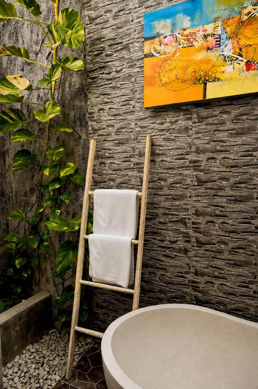 Bathtub Terazzo Semi-Terbuka
